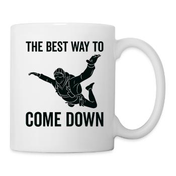 La meilleure façon de descendre - Parachute - Mug blanc - blanc - Droite