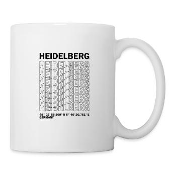 Heidelberg Koordinaten - Tasse - Weiß - Rechts