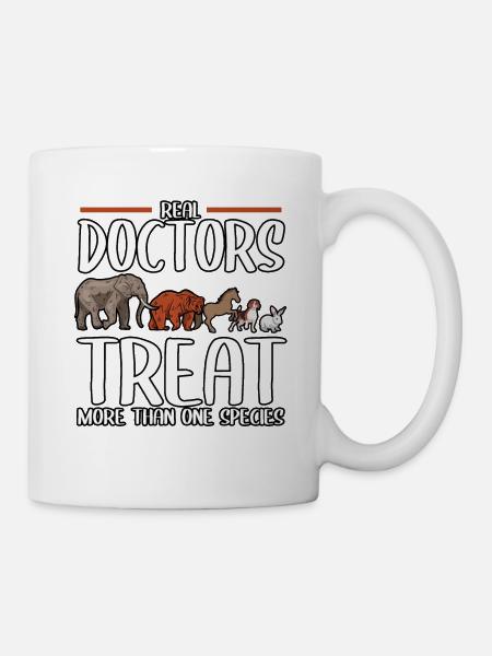 Veterinary Real Doctors Treat More Than One - Tasse - Weiß