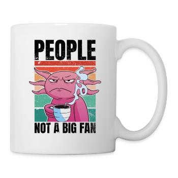 Axolotl with coffee - People Not A Big Fan - Mug - white - Right