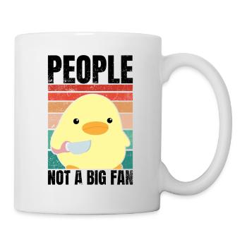Duck With Knife - People Not A Big Fan - Mug - white - Right