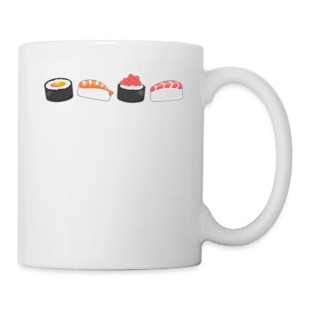 Sushi Maki Nigiri Japon Plat de poisson Cadeau - Mug blanc - blanc - Droite