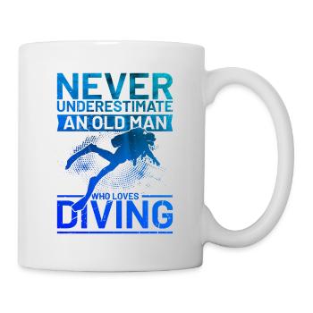 Scuba Taucher Spruch Herren Taucher - Tasse - Weiß - Rechts