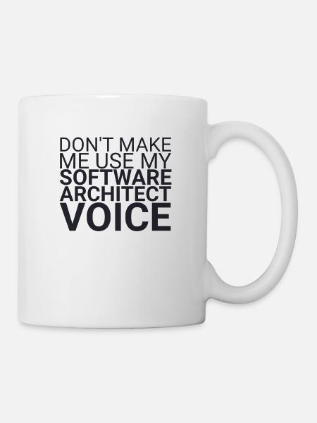 "Software Architect Voice | Software Architektur" - Tasse - Weiß