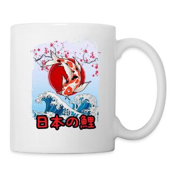 Japanischer Koi Karpfen angler - Tasse - Weiß - Rechts