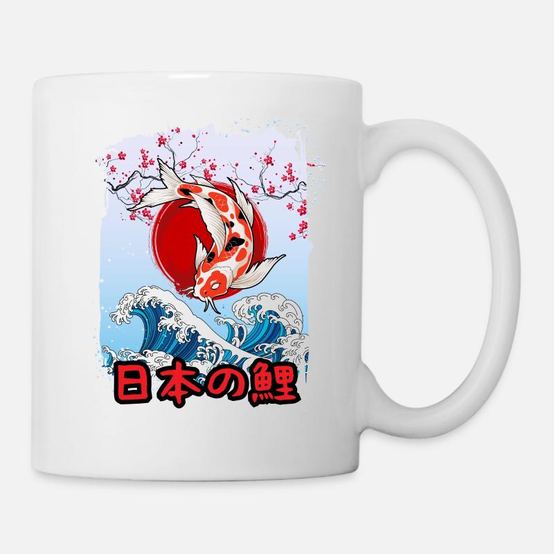 Pêcheur japonais de carpe koï - Mug blanc - blanc