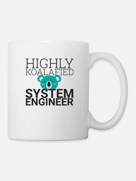 "System Engineer Koalafied | Systemtechnik" - Tasse - Weiß