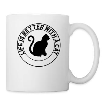 Katzenliebhaber Spruch - Tasse - Weiß - Rechts