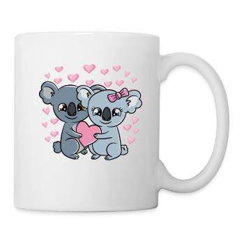 Saint-Valentin Couple Koalas Doux Koalas - Mug blanc - blanc - Droite