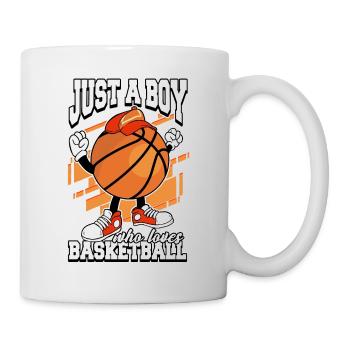 Joueur juste un garçon qui aime l’équipe sportive de basket-ball - Mug blanc - blanc - Droite