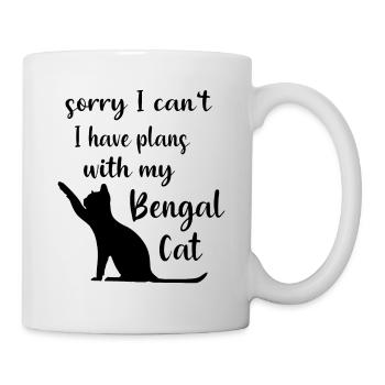 Chat Bengal Chat Chat Chat Pussy Mieze Disant Cadeau - Mug blanc - blanc - Droite
