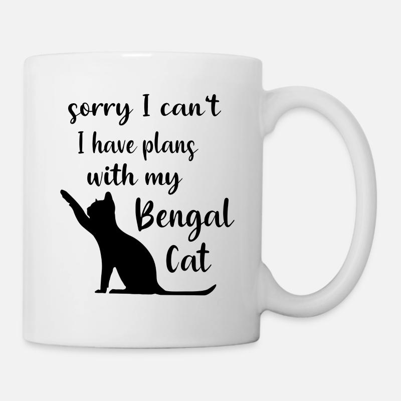 Bengal Katze Kätzchen Mieze Spruch Geschenk - Tasse - Weiß