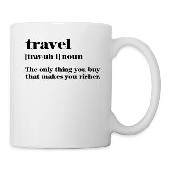 Reisen Definition - Tasse - Weiß - Rechts