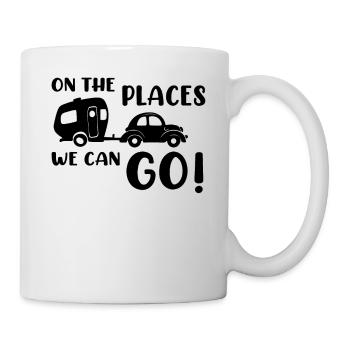 Wohnwagen Camper campen - Tasse - Weiß - Rechts
