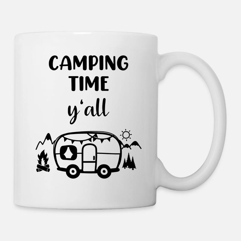 Wohnwagen Camping campen - Tasse - Weiß