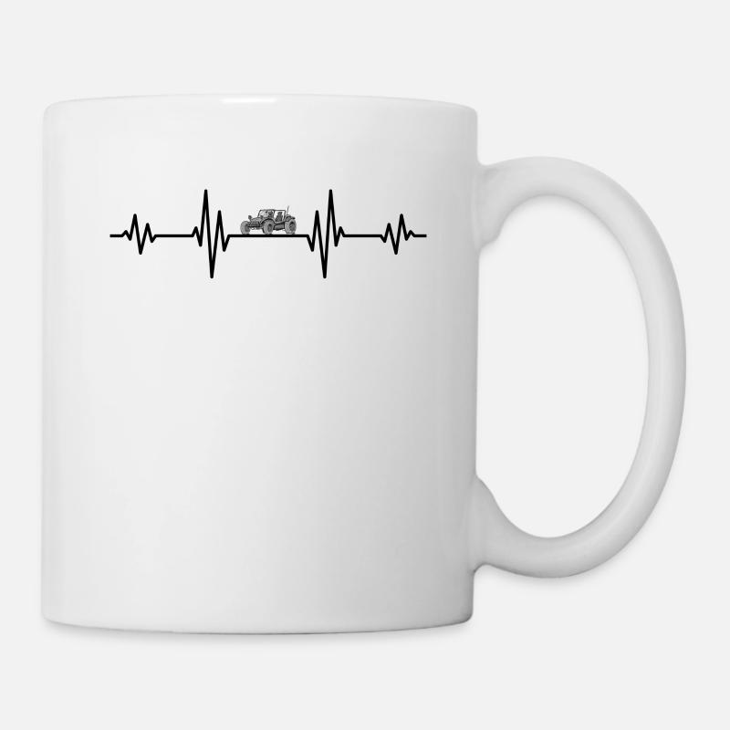 Dune Buggy Heartbeat Line - Dunes Beach Buggy - Mug blanc - blanc