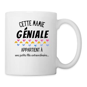 Cadeau Mamie géniale et petite fille - Grand-mère - Mug blanc - blanc - Droite