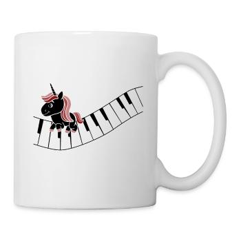Piano Unicorn Piano Funny Animals Music - Mug - white - Right