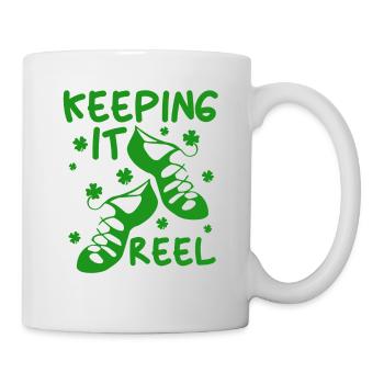 Irland Tanzen Stepptanz Keep It Reel Girls - Tasse - Weiß - Rechts