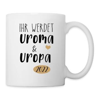 Ihr werdet Uroma und Uropa 2022 - Tasse - Weiß - Rechts