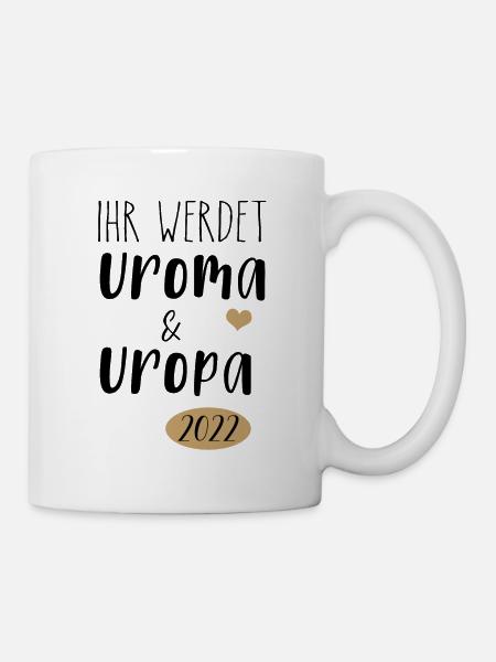 Ihr werdet Uroma und Uropa 2022 - Tasse - Weiß