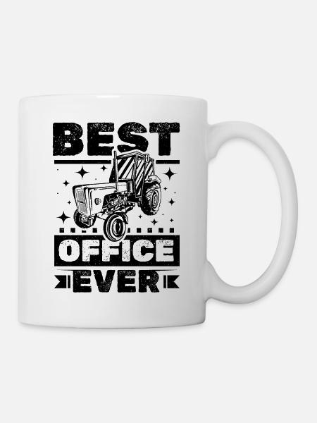 Traktor Office - Tasse - Weiß