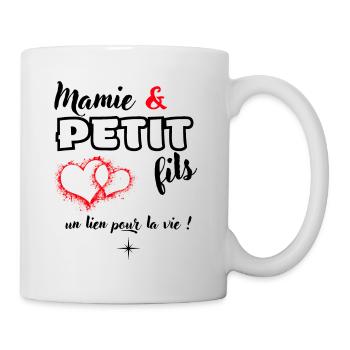 Lien mamie petit fils Cadeau grand-mère original - Mug blanc - blanc - Droite