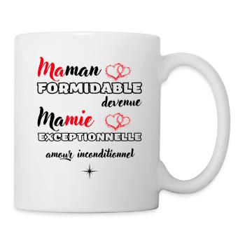 Cadeau mamie et maman personnalisé fête grand mère - Mug blanc - blanc - Droite