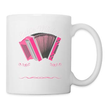 Echte Mädels spielen Steirische Harmonika Quetschn - Tasse - Weiß - Rechts
