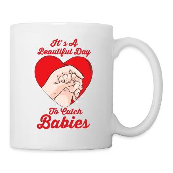 Baby Geburt Hebamme Geburtshilfe Geburtshelferin - Tasse - Weiß - Rechts