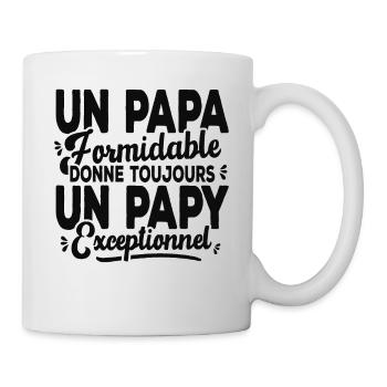 Un Papa Formidable Donne Un Papy Exceptionnel - Mug blanc - blanc - Droite