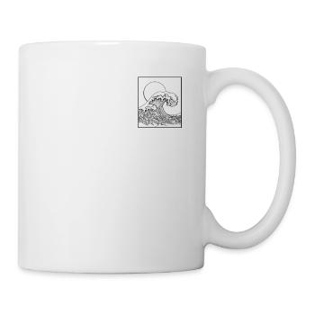 Japanese Aesthetic The Great Wave Off Kanagawa - Mug - white - Right
