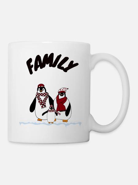 Famille Penguin - Mug blanc - blanc