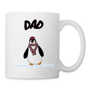 Pinguin Dad - Tasse - Weiß - Rechts