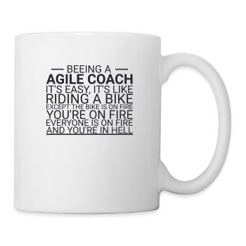 « Agile Coach Bike | Agile » - Mug blanc - blanc - Droite