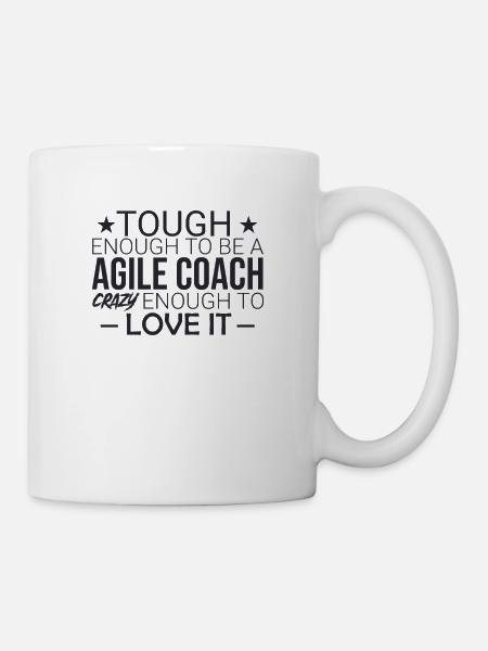 « Coach Agile Crazy | Agile » - Mug blanc - blanc