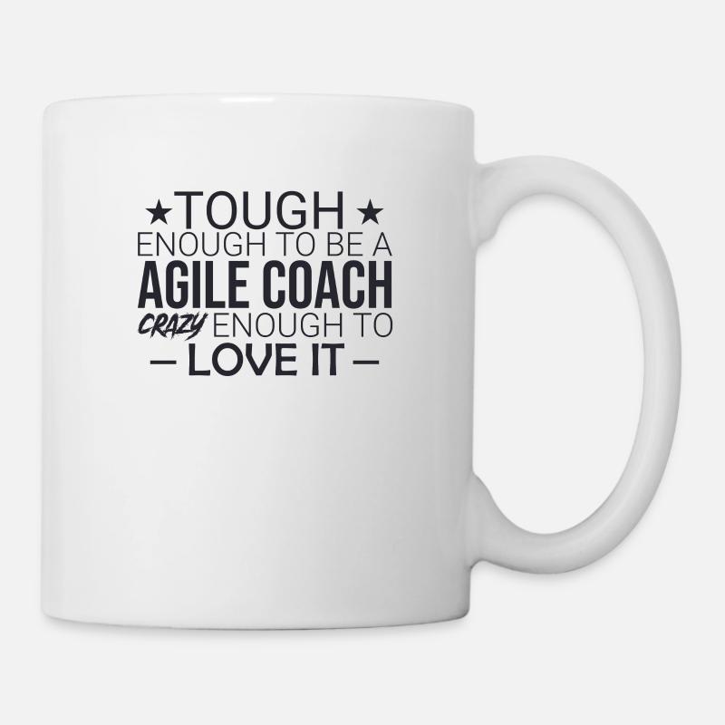 « Coach Agile Crazy | Agile » - Mug blanc - blanc