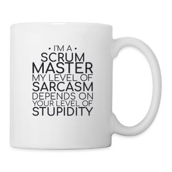 « Scrum Master Sarcasme | » Scrum Master" » - Mug blanc - blanc - Droite