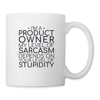 « Product Owner Sarcasme | » Scrum Master" » - Mug blanc - blanc - Droite