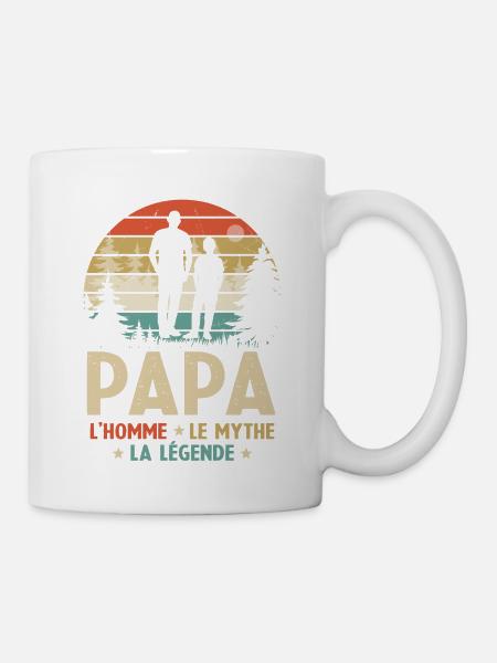 Papa L'homme Le Mythe La Légende - Mug blanc - blanc