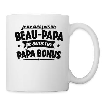 Je Ne Suis Pas Un Beau-papa Je Suis Un Papa Bonus - Mug blanc - blanc - Droite