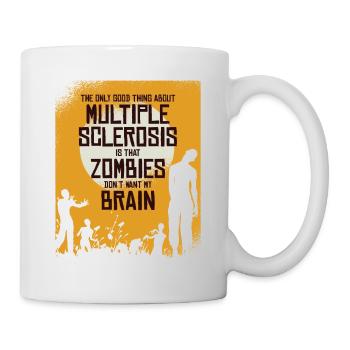 La seule bonne chose à propos de MS est que les zombies ne veulent pas - Mug blanc - blanc - Droite