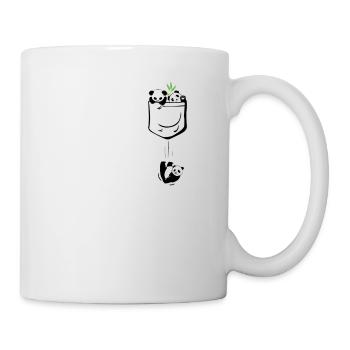 Kawaii Cute Bear Panda Animal In Pocket - Mug - white - Right
