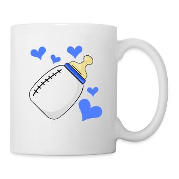Milchflasche Junge Schwanger Geburt - Tasse - Weiß - Rechts