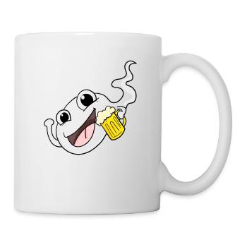 Sperma mit Bier - Tasse - Weiß - Rechts