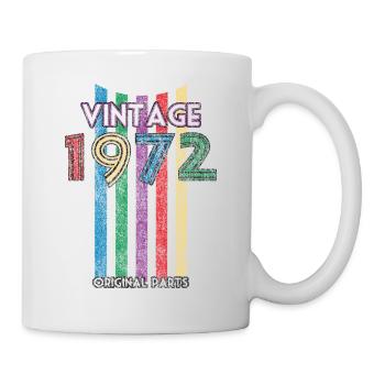 Vintage fabriqué en 1972 pièces d’origine Cadeau 50ème année - Mug blanc - blanc - Droite