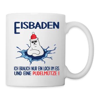 winterbader winterschwimmen pudelmütze eisbaden - Tasse - Weiß - Rechts