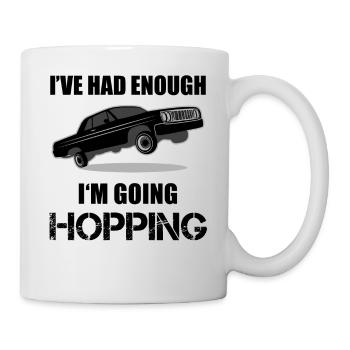 Lowrider Jumpcar Auto Lustiger Spruch Geschenk - Tasse - Weiß - Rechts