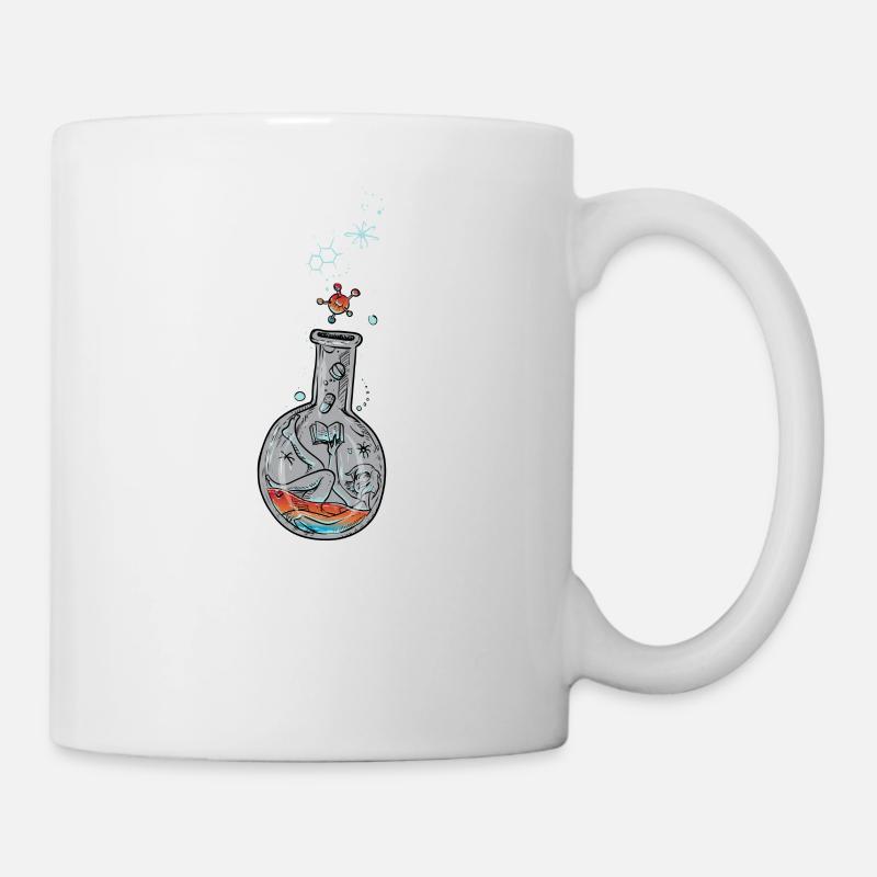 Chimie I Tube à essai Microscope de laboratoire - Mug blanc - blanc