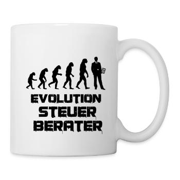 Steuerberater Evolution Primaten zum Steuerberater - Tasse - Weiß - Rechts